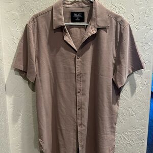 BYLT Vista button down shirt. Large. Light brown.  Worn once.